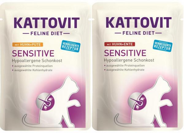 24 x Kattovit Diet Sensitive 85g Packung